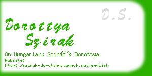 dorottya szirak business card